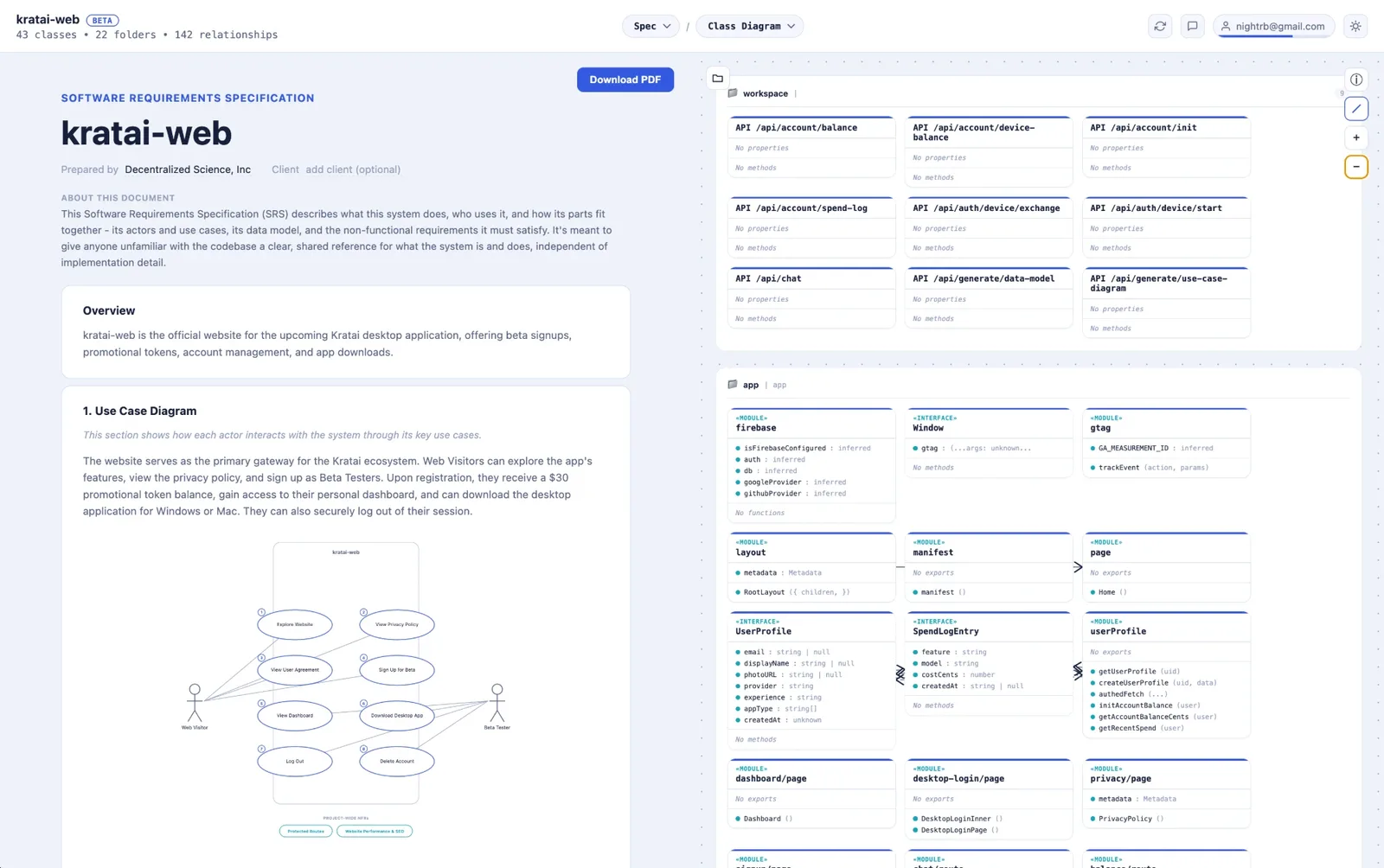 kratai Class Diagram — auto-generated from your real codebase